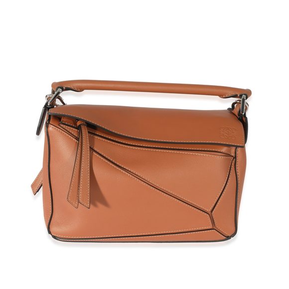 Loewe Brown Leather Small Puzzle Bag - Picture 1 of 8